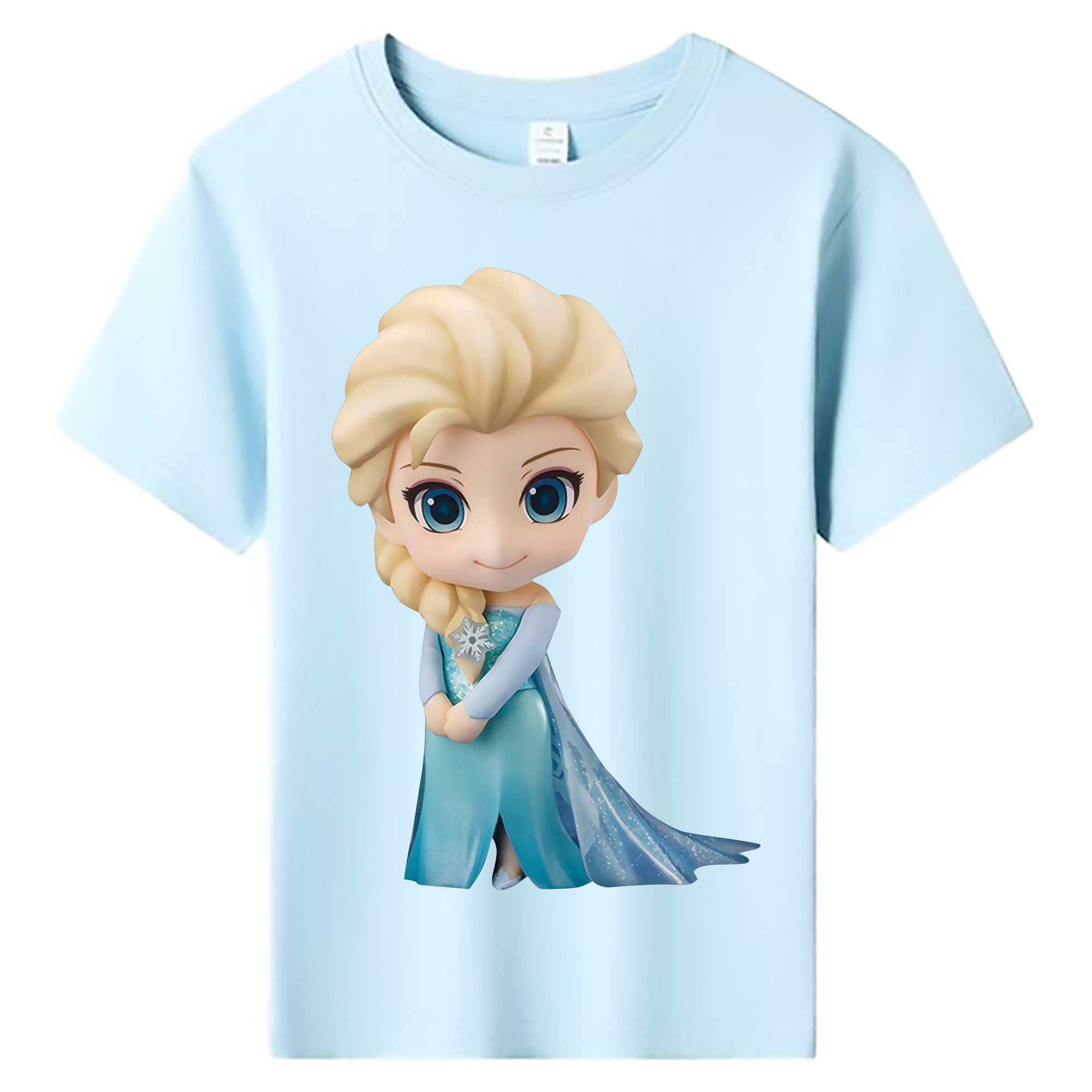 （画像用） アナと雪の女王 アンナ エルサ Frozen Anna Elsa 綿100％キッズTシャツ（フロントプリント）